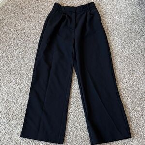 Abercrombie & Fitch Black Wide-Leg Trousers
